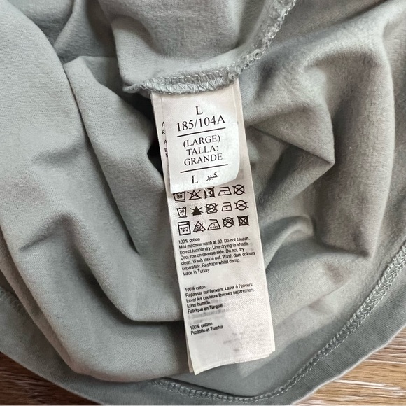 All Saints Brace long sleeve T-shirt in light gray regular fit Large crew neck - Picture 4 of 5